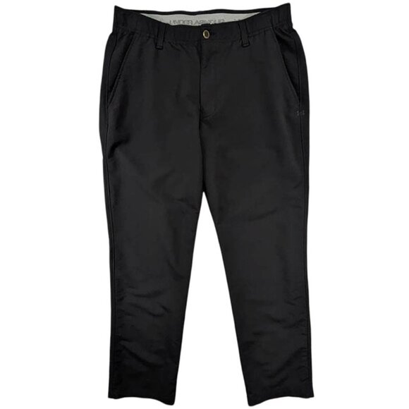 Under Armour Match Play Golf Chino Pants Mens 36 32 Black Athleisure Performance - Picture 1 of 11